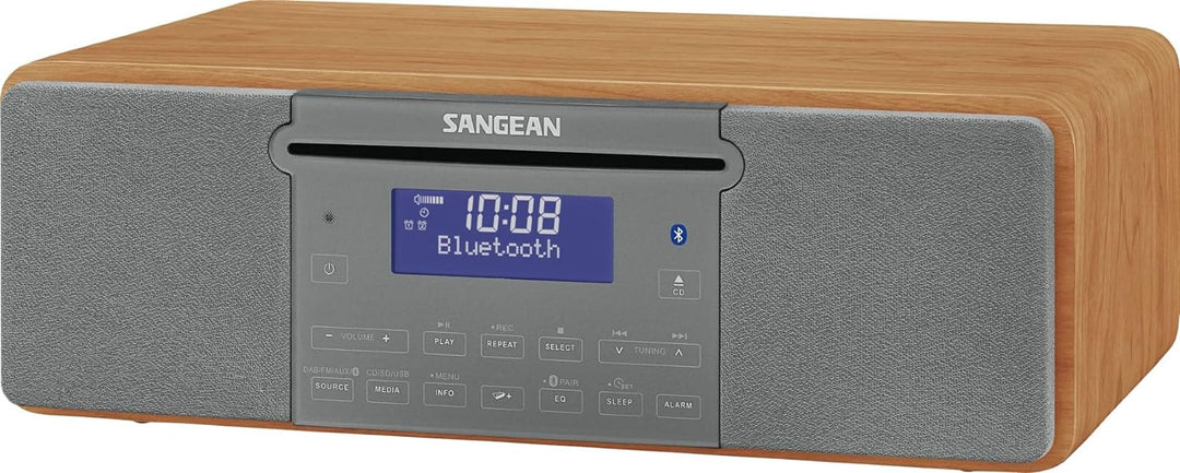 Sangean DDR-47BT All-in-One Kompakt-Anlage (DAB+/UKW-Tuner, Bluetooth, CD/MP3-Player, USB 2.0, SD-Ka
