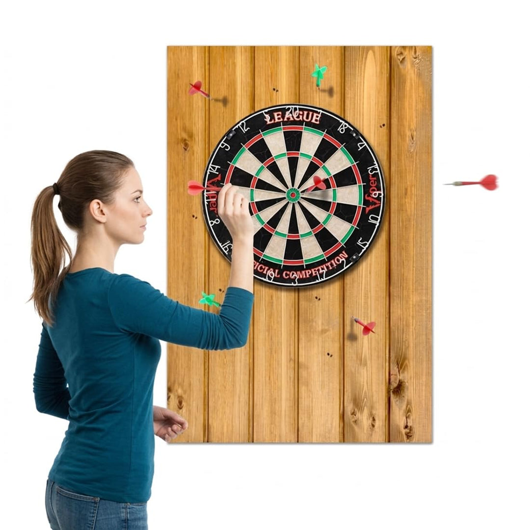 Dartscheibe Wandschutz aus Holzmaserung, Selbstklebendes Filz Surround Board, Gespleisste Wandfliese