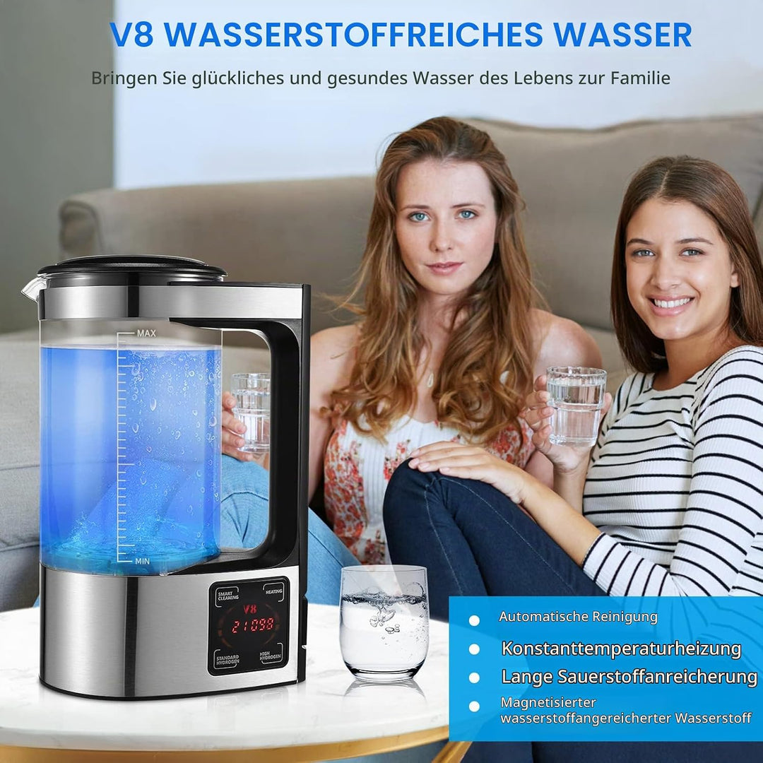2L Wasserstoff Wassergenerator,Wasserstoff Generator Wasserstoffreiche Tragbar Wasserstoffgeneratore
