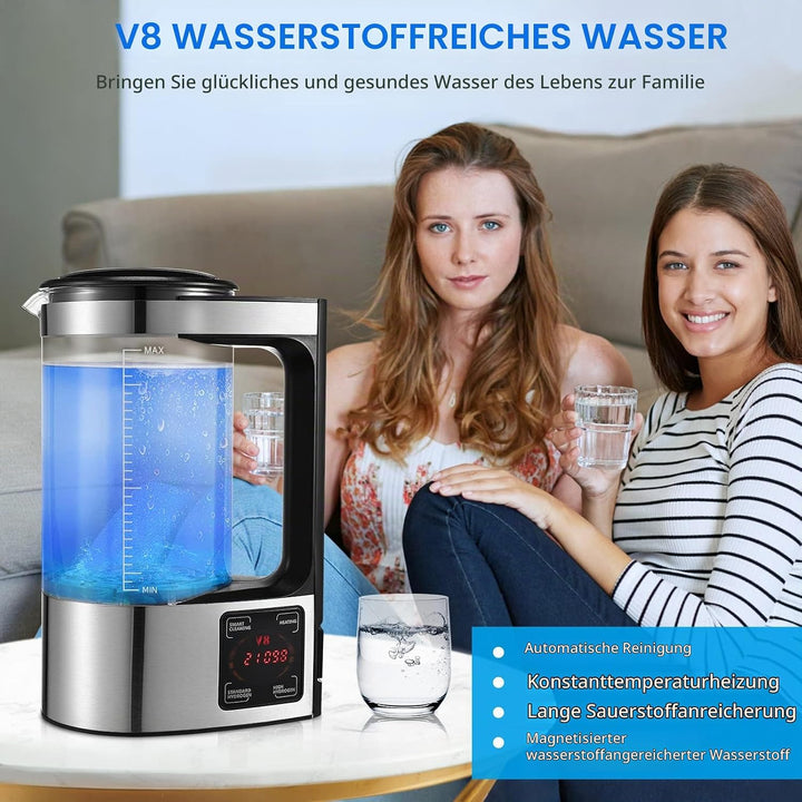 2L Wasserstoff Wassergenerator,Wasserstoff Generator Wasserstoffreiche Tragbar Wasserstoffgeneratore
