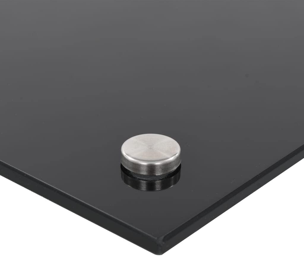 Küchenrückwand Schwarz 90 x 60 cm Hartglas