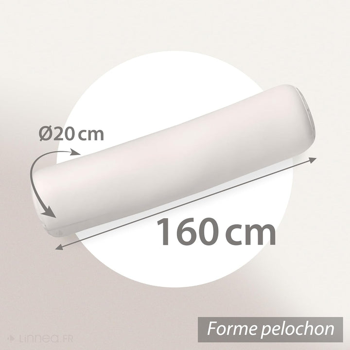 Nackenrolle 160 cm Grizz 'lit Federn – 100% Entenfedern 160 Weiss, 160 Weiss