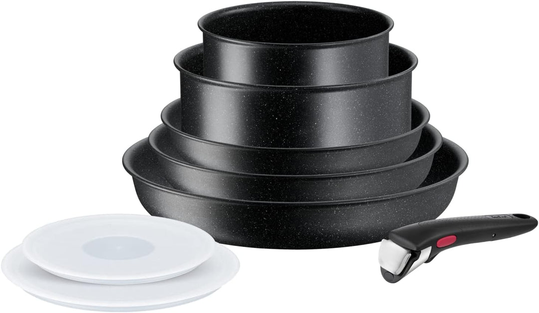 Tefal Ingenio Black Stone Kochgeschirr, 7-teilig