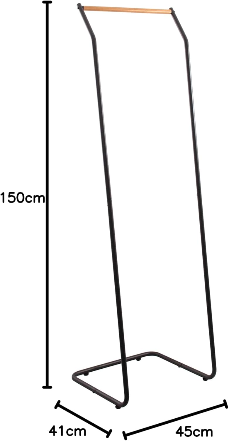 GERSO Ankleide Stummer Diener aus Bambus Holz und Metall 150cm 10kg Traglast Kleiderständer Leicht f