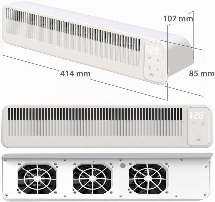 Sichler Haushaltsgeräte Heizkörperlüfter: 2er-Set automatische Heizkörper-Akku-Ventilatoren, 3-stufi