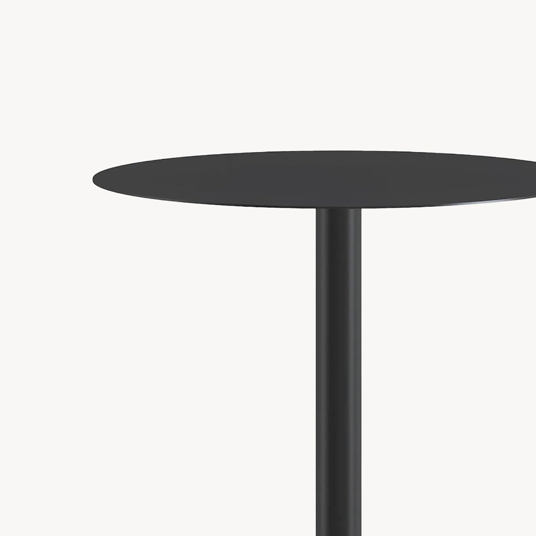 [en.casa] Beistelltisch Nastätten Gartentisch Couchtisch mit Metallgestell rund Sofatisch modernes D