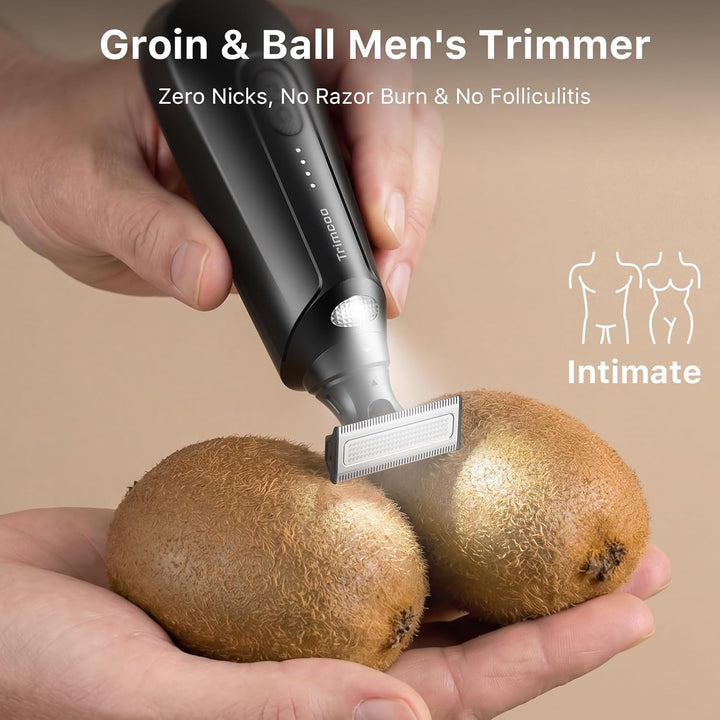 H5 Groin & Body Hair Trimmer for Men – 2025 Upgrade, Waterproof Wet/Dry Electric Groomer, USB-C Rech