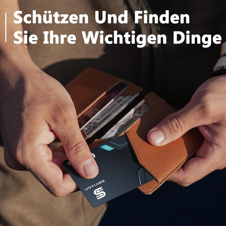 Brieftaschen-Finder, RFID-blockierende Karte, wiederaufladbar, IP68, Artikel-Tracker, funktioniert m
