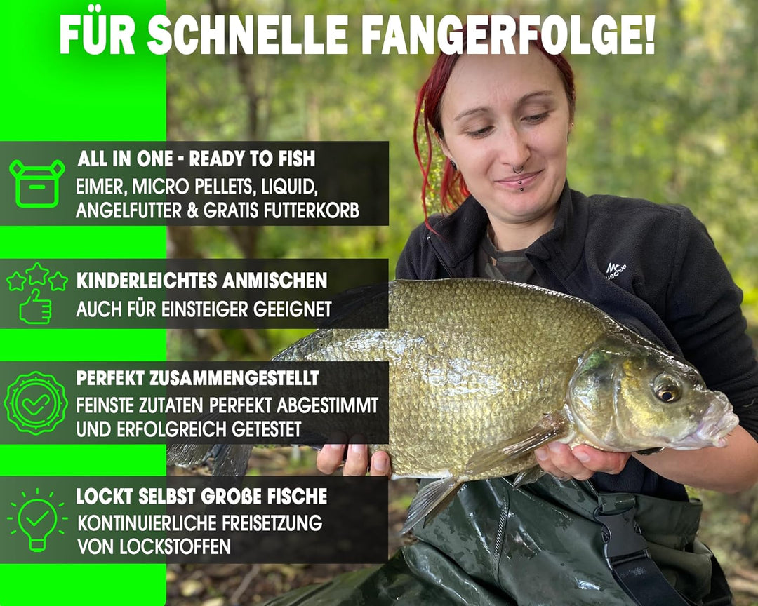 Angel-Berger Magic Baits Method Feeder Futterset Groundbait Liquid Pellets Futterkorb Futtermittel H