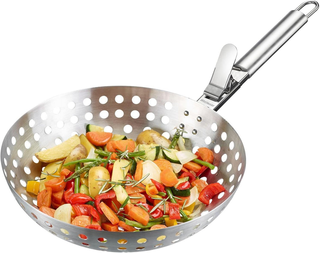 Westmark Grillwok – Ideal für die Zubereitung grösserer Mengen leckeren Grillgemüses, langlebig, spü