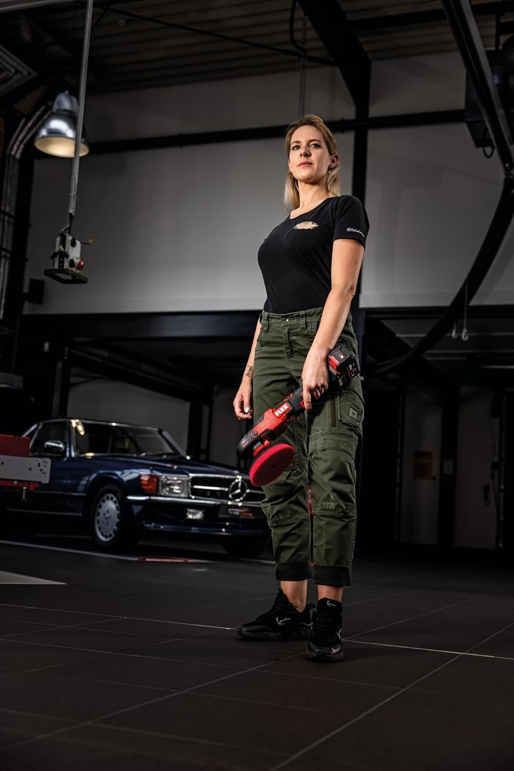 Flex Akku-Exzenterpolierer mit Freilauf 18 V XCE 8 150 18-EC Set (mit Gasgebeschalter, einfache Dreh