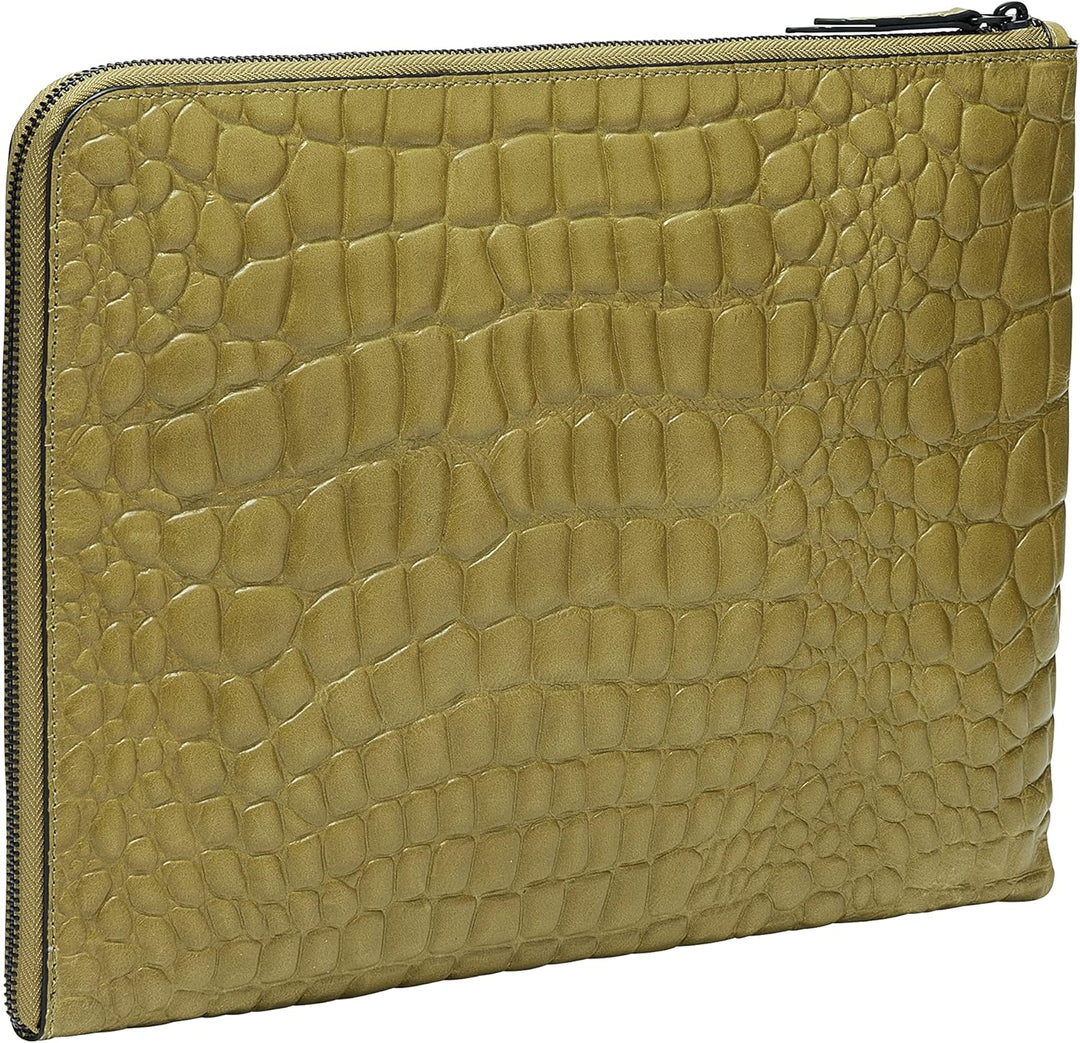 Liebeskind Damen Pb Croco Laptop/Tablet Case Matcha, Matcha
