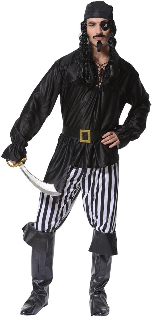 SEA HARE Erwachsene Herren Piraten Halloween Kostüm Outfits