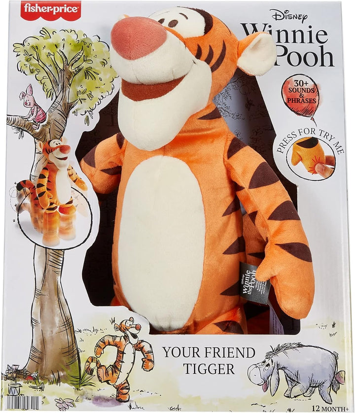 Disney Winnie Puuh Plüschtier Mein Freund Tigrou, mit Funktionen, springen und sprechen, Spielzeug f