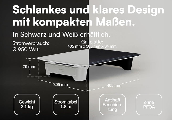 MAGIC GRILL - Teppanyaki Elektrogrill für drinnen und draussen - Japanisches Design für mehr Genuss