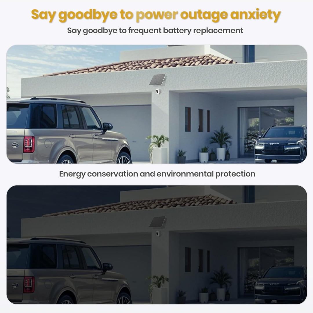2Pcs Solarpanel für Akku Überwachungskamera Aussen，6W Kamerafür für Ring Kamera mit batteriebetriebe