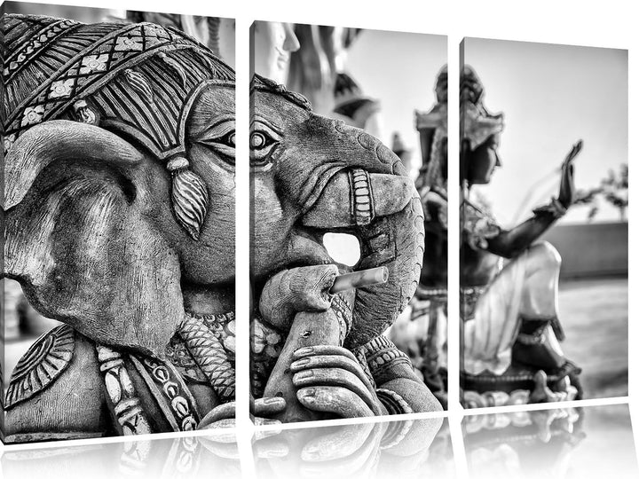 Pixxprint Elefantengottheit in Thailand als Leinwandbild/Grösse: 3 Teilig (120x80 cm) cm/Wandbild/Ku