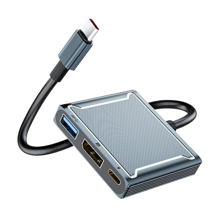 BolAAzuL 3-in-1 USB-C auf DisplayPort Multiport-Adapter, 1 DP 1.4 + 1 USB 2.0 + 1 PD, 8K 60 Hz/100 W