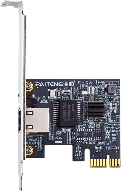 10Gtek® 2500/1000/100Mbps NIC PCIe Netzwerkadapter PCIe Gigabit Ethernet Karte, Single RJ-45 Port, m