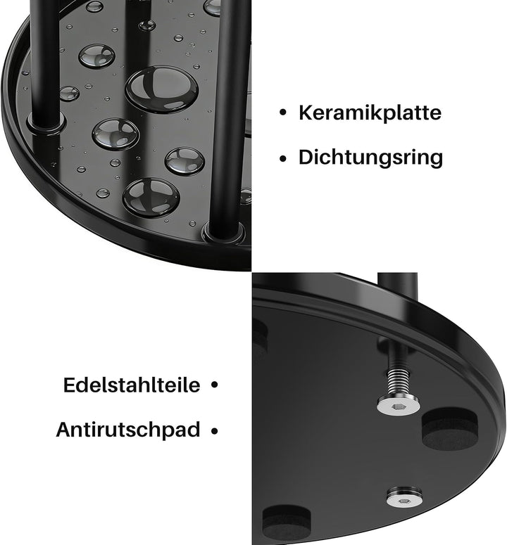 Flaschenhalter für SodaStream - Premium Abtropfhalter aus Keramik Abtropfständer mit Abtropfwanne fü