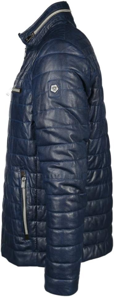 MILESTONE Herren Lederjacke Terenz 50 Blau, 50 Blau