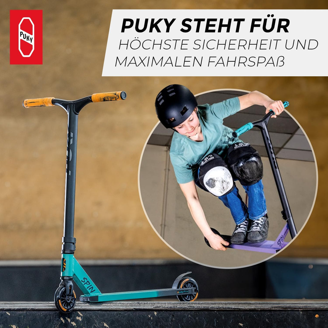 PUKY Spin | Hochwertiger Roller für Kinder 5+ | One Piece Bar Aluminium-Lenker | 100mm PU Rollen | L