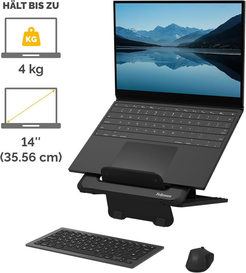 Fellowes Laptop-Ständer für den Schreibtisch - Breyta™ Verstellbarer, 100% recycelbarer Laptop-Ständ