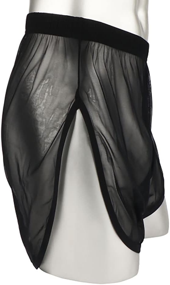 Herren Boxershorts Transparent Leicht Luftig Atmungsaktiv Bequem Geeignet für den Sommer 3schwarz L,