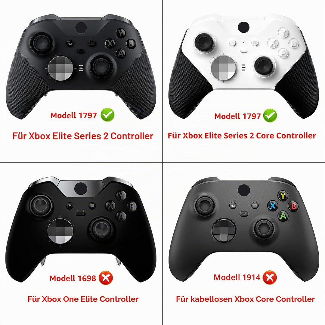 eXtremeRate Front Case für Xbox Elite Series 2/Series 2-Core Controller,DIY-Ersatz Hülle&Thumbstick