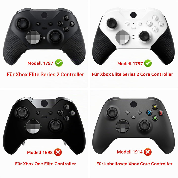 eXtremeRate Front Case für Xbox Elite Series 2/Series 2-Core Controller,DIY-Ersatz Hülle&Thumbstick