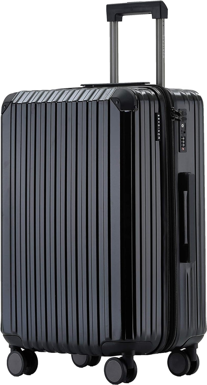 Münicase M816 TSA-Schloss Koffer Reisekoffer Trolley Kofferset Hardschale Boardcase Handgepäck (Schw