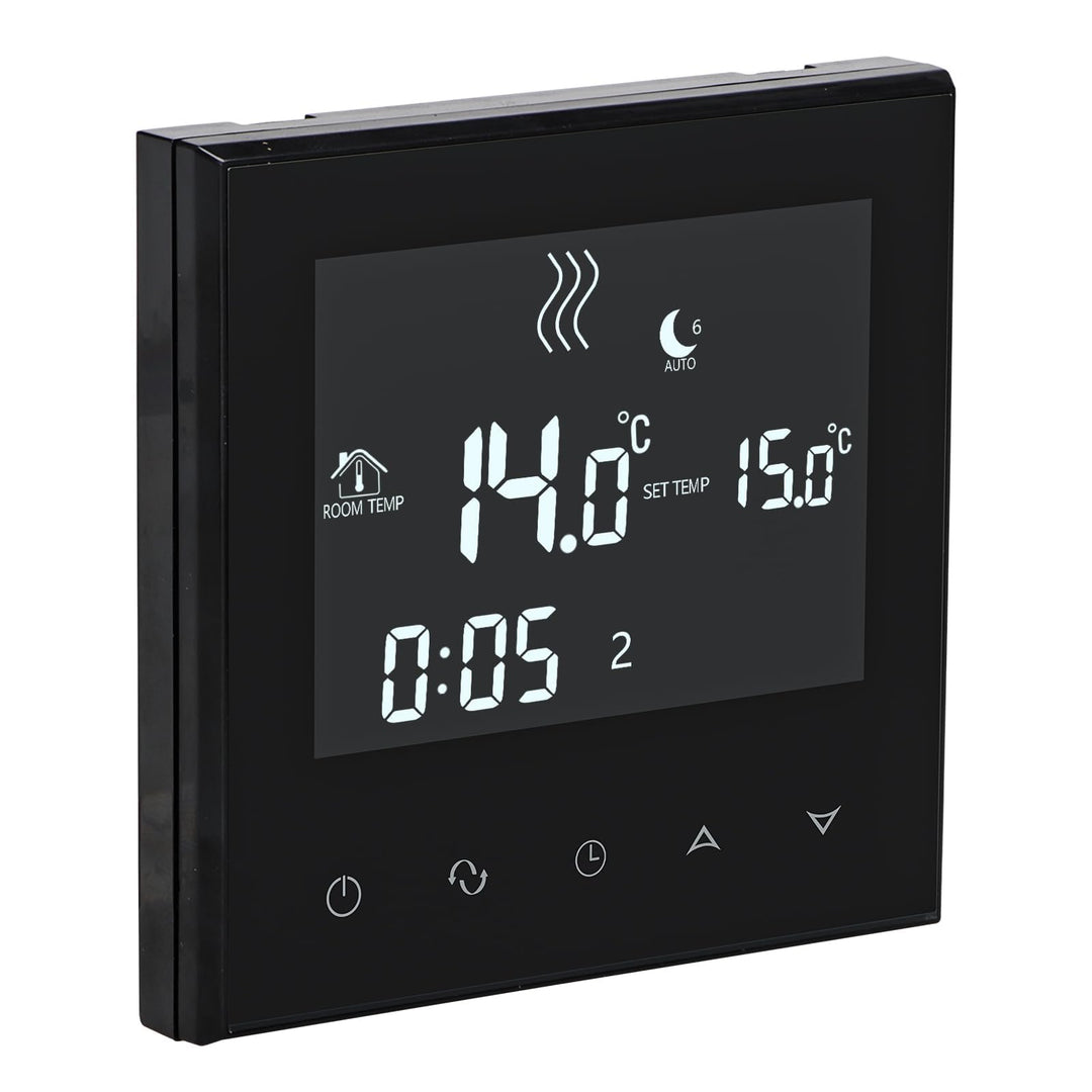 Wengart Home Thermostat WG03-4, AC230V Max16A Programmierbares Touchscreen LCD-Display Arbeit für el