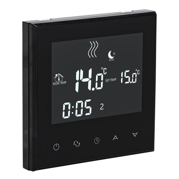 Wengart Home Thermostat WG03-4, AC230V Max16A Programmierbares Touchscreen LCD-Display Arbeit für el