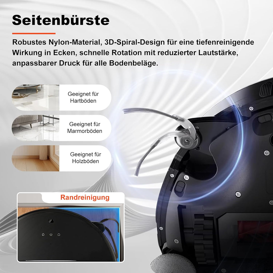 Saros 10 Zubehör für Roborock Saros 10 Saugroboter, 25 Stück, 2 Hauptbürsten, 4 Seitenbürsten, 4 Sta