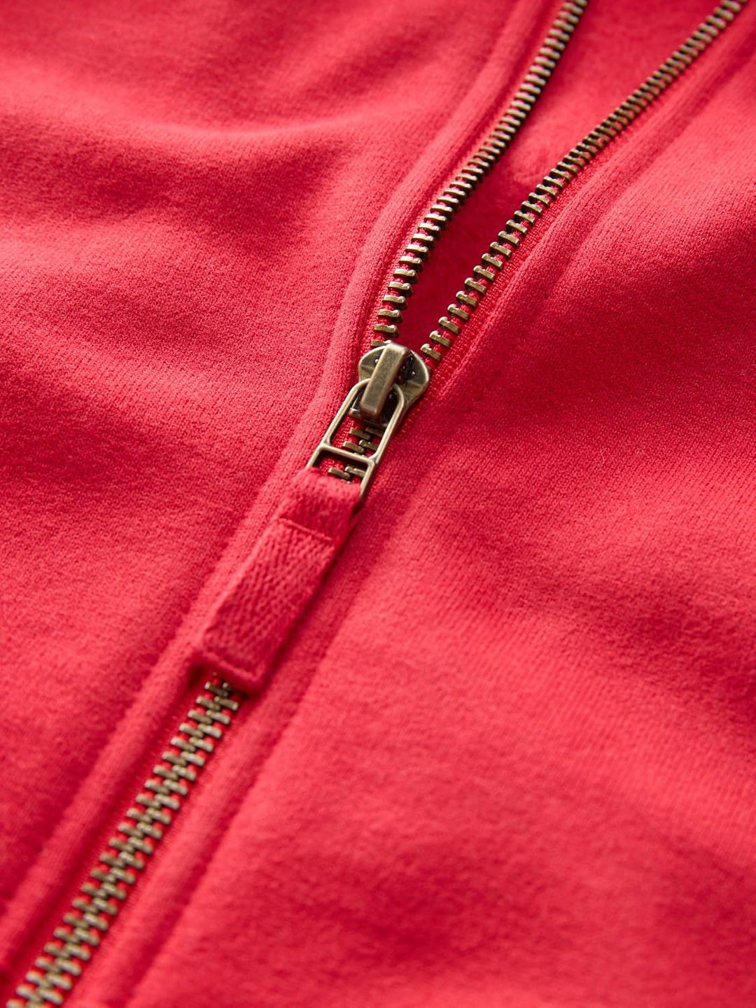 NEXT Mädchen Sportliche Kapuzenjacke mit hohem Baumwollanteil 134 Rot, 134 Rot