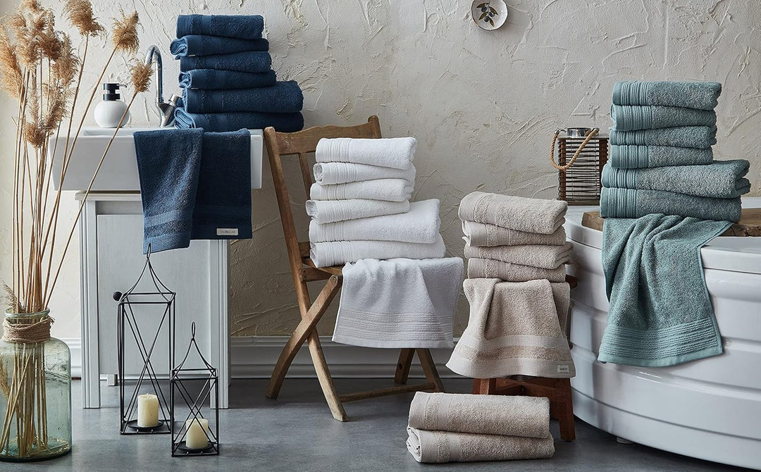 PandaHome Badvorleger Set aus Baumwolle - 2 Stück Badematte - 100% Baumwolle, Duschvorleger Duschmat