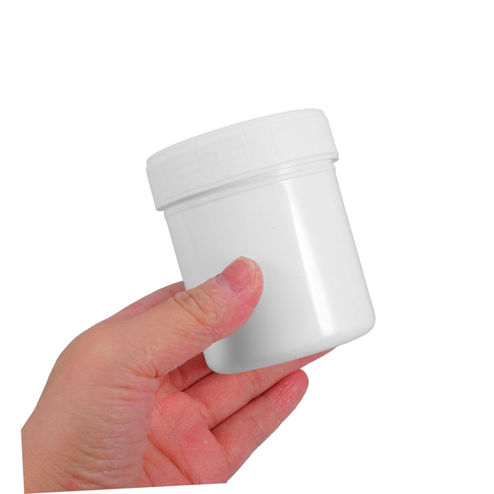 LIFKOME 10 Stück Luftdichter Aufbewahrungsbehälter aus Kunststoff 150ml Weiss Weithalsdose Wiederver