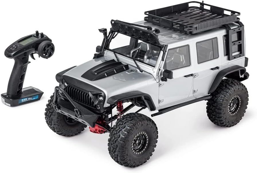 Carson 500409078 1:8 Adventure Crawler RTR Silber - Ferngesteuertes Auto, RC Auto, RC Crawler, inkl.
