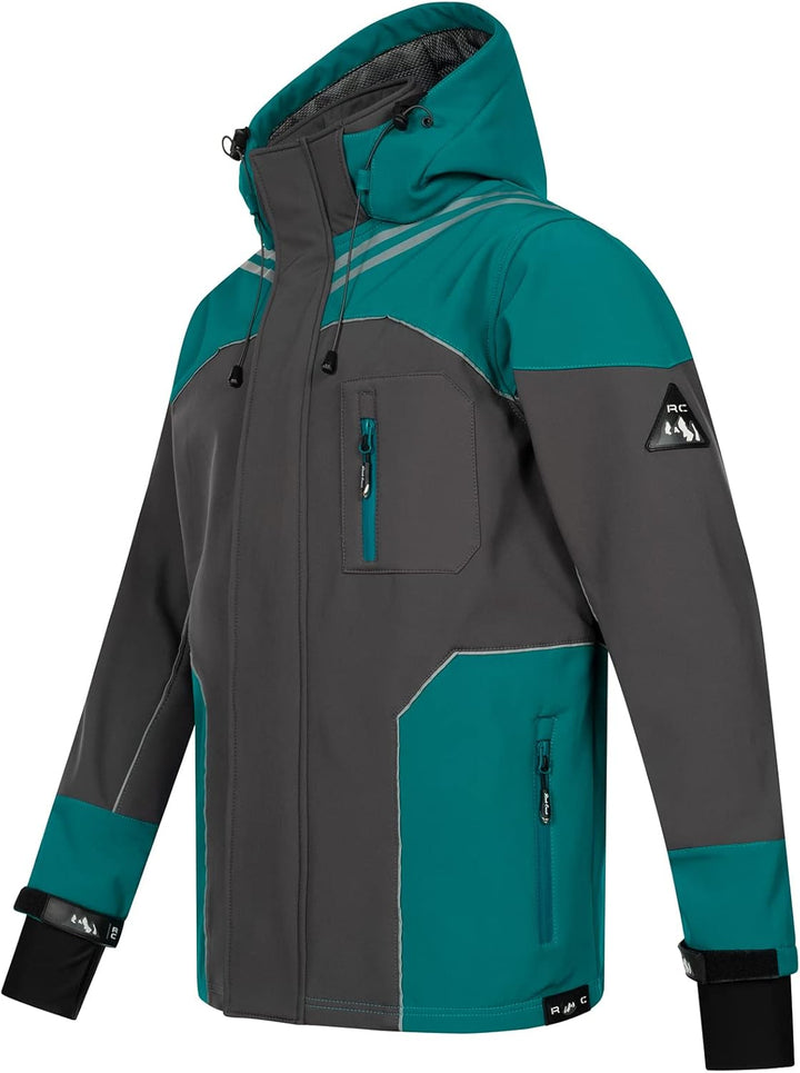 Rock Creek Herren Softshell Jacke Outdoor H-312 S Dunkeltürkis, S Dunkeltürkis
