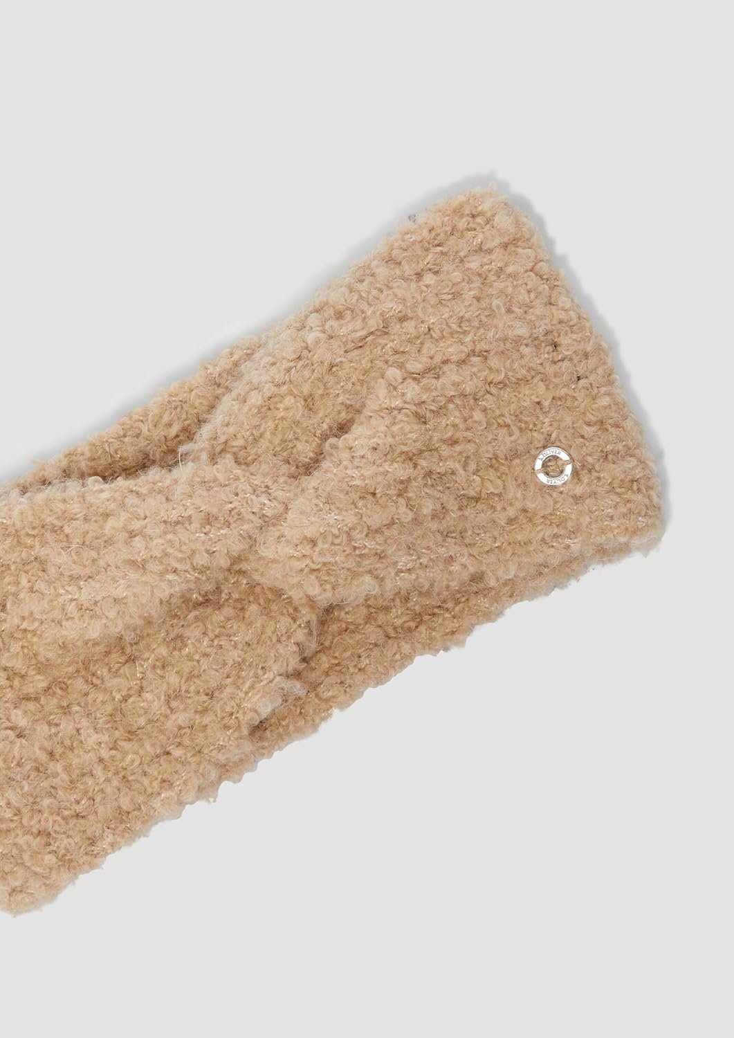 s.Oliver Stirnband aus Bouclé-Strick mit Twist-Detail Einheitsgrösse 8401_sandstein, Einheitsgrösse