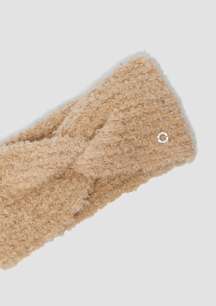 s.Oliver Stirnband aus Bouclé-Strick mit Twist-Detail Einheitsgrösse 8401_sandstein, Einheitsgrösse