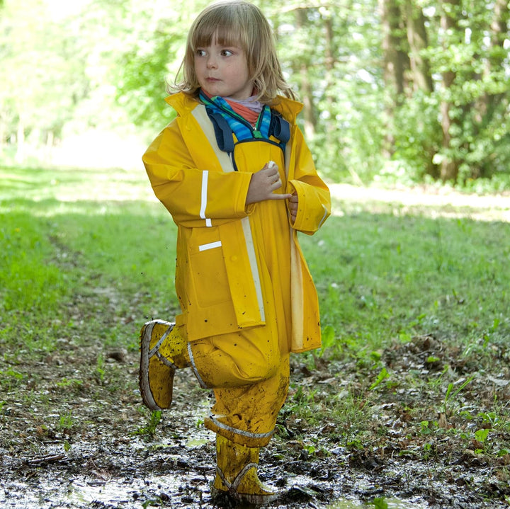 Playshoes Unisex Kinder Regenjacke Wind-und wasserdicht Regenmantel Regenbekleidung 74 Gelb, 74 Gelb