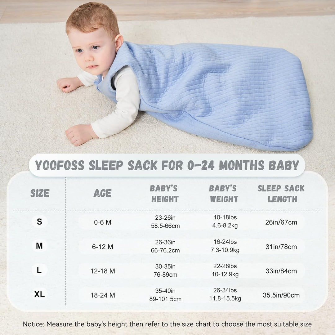 Yoofoss Schlafsack Baby Winter Baumwolle 2.5 TOG Warm Baby Winterschlafsack Weich Babyschlafsack Neu