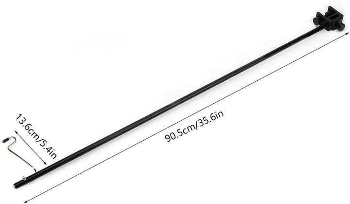 Fdit Tragbare Lichthalterung mit Haken Schwarz Tragbare Aluminiumlegierung Klappbare Lichthalterung