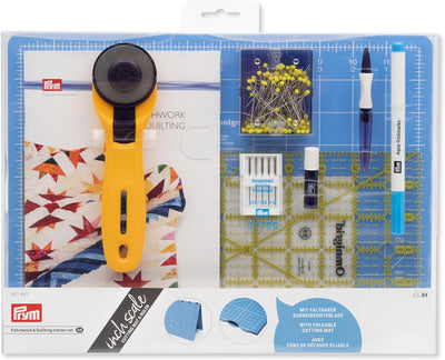 Prym 651497 Patchwork & Quilting Starter Set in INCH Nähset, Blau, GB