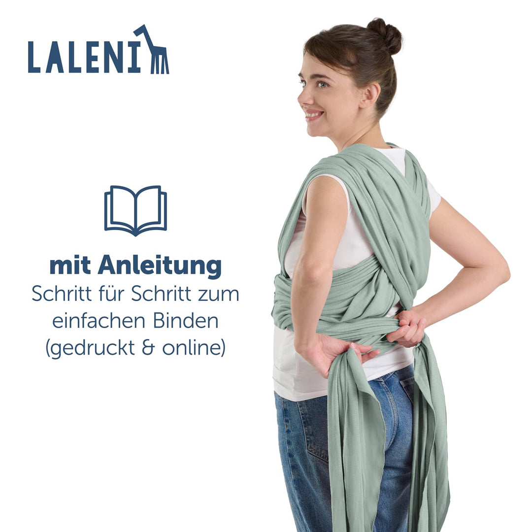 Laleni Tragetuch Baby, Babytragetuch - Babytrage für Neugeborene, 100% weiche Bio-Baumwolle, elastis