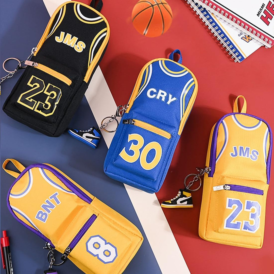 Basketball Player Federmäppchen Grosse Kapazität,Basketball Star Bunte 23 Trikot Federtasche, Grosse