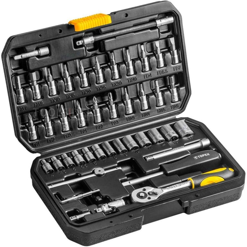 Topex 1/4 Stecknuss 46 Teile, CV. (oben 38d640)