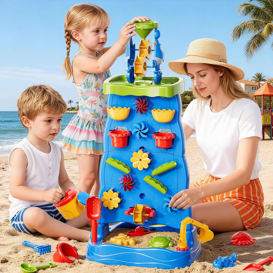 Ci Vetch Wasserfall-Sand- und Wasser-Spieltisch für Kleinkinder, Sommer-Outdoor-Wasserspieltisch mit