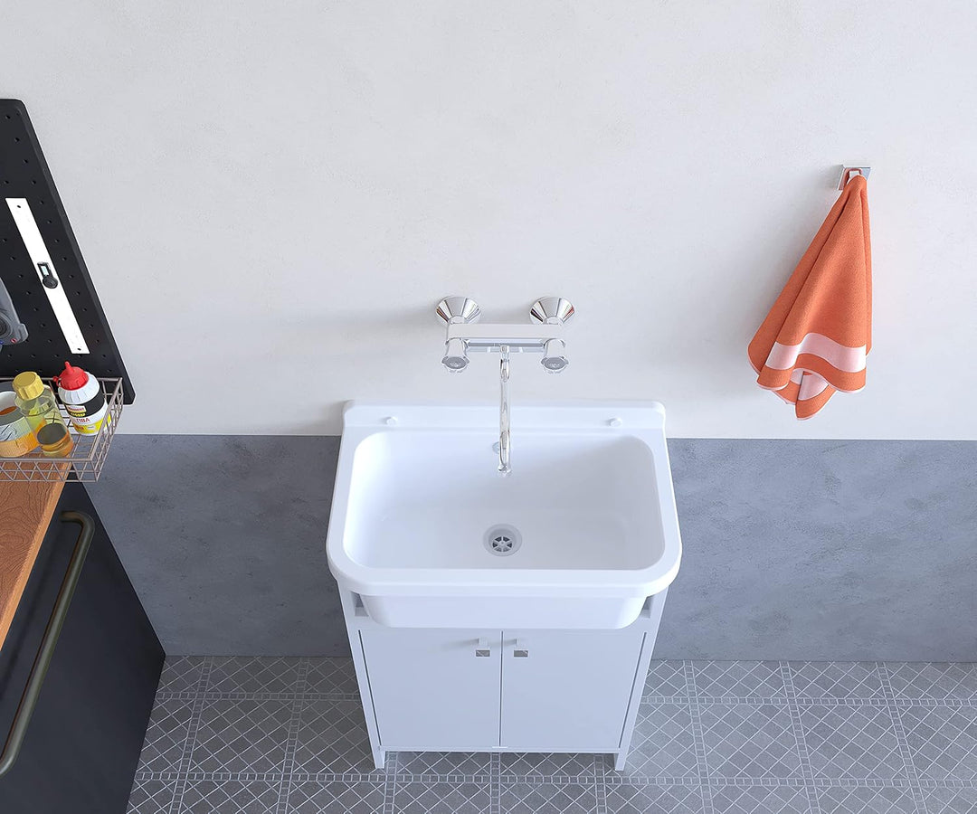 Negrari 5001PKC Spülbecken, Weiss, 55 x 35 cm